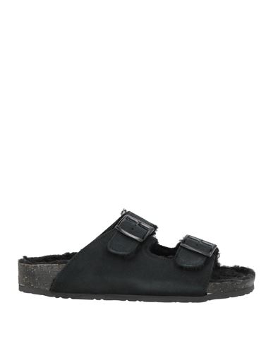Dondup Man Sandals Black Size 9 Leather In Black