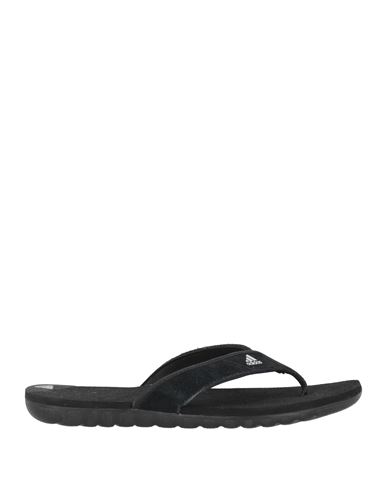 Adidas Originals Adidas Man Thong Sandal Black Size 12.5 Leather In Black