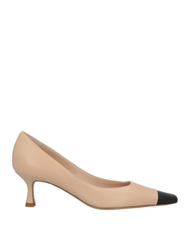 Roberto Festa Woman Pumps Beige Size 8 Leather In Brown