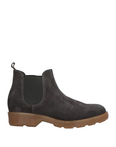 Buttero Woman Ankle Boots Charcoal Size 12 Leather In Gray
