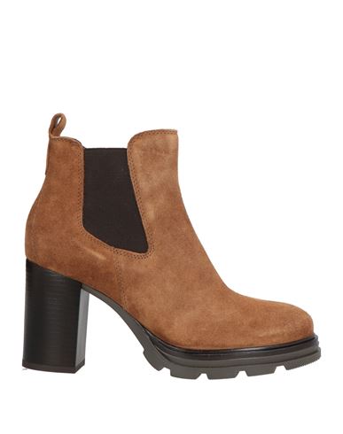Cinzia Soft Woman Ankle Boots Camel Size 9 Leather In Sand