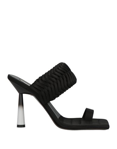 Gia Rhw Gia / Rhw Woman Thong Sandal Black Size 8 Textile Fibers In Black