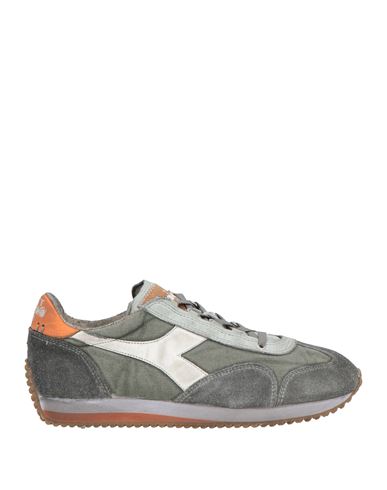 Diadora Heritage Man Sneakers Military Green Size 6.5 Leather, Textile Fibers In Multi