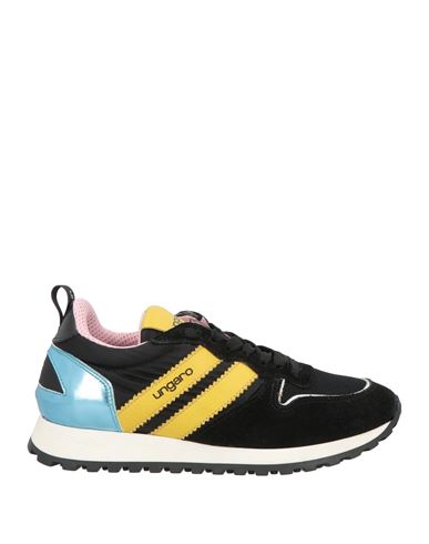 Ungaro Woman Sneakers Black Size 8 Leather, Textile Fibers In Black