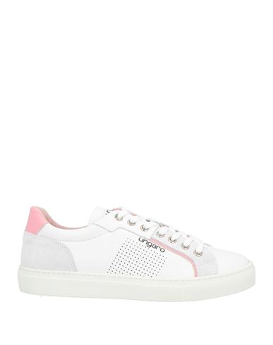 Ungaro Woman Sneakers White Size 7 Calfskin In Black