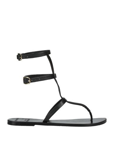 Manebi Manebí Woman Thong Sandal Black Size 8 Leather