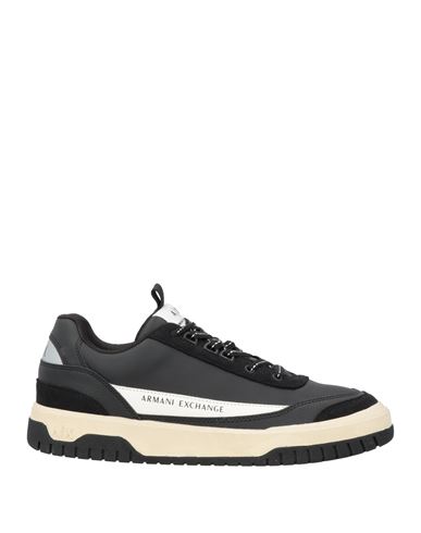 Armani Exchange Man Sneakers Black Size 9 Polyester, Polyurethane In Black