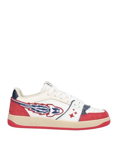 Enterprise Japan Man Sneakers White Size 9 Calfskin, Textile Fibers In White