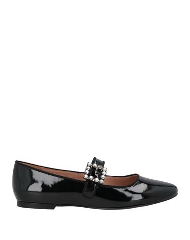 Aquarelle Woman Ballet Flats Black Size 8 Leather In Black