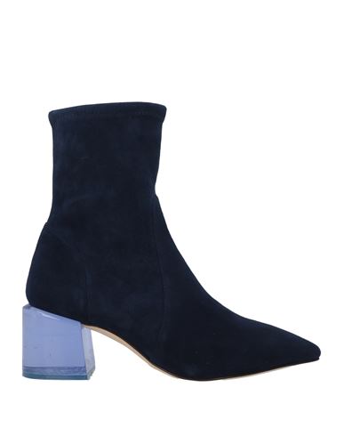 Stuart Weitzman Woman Ankle Boots Midnight Blue Size 4.5 Leather In Blue