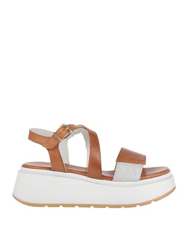 Cafènoir Woman Sandals Tan Size 7 Leather In Brown