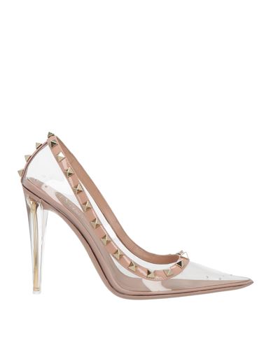 Valentino Garavani Woman Pumps Pink Size 7 Plastic, Leather In Pink