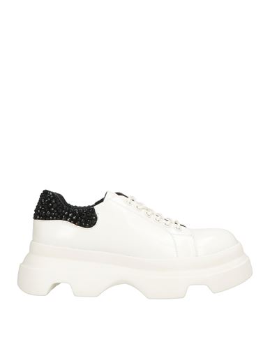 Jeannot Woman Lace-up Shoes White Size 8 Leather In White