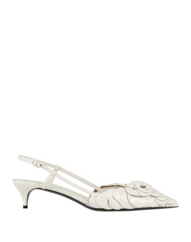 Valentino Garavani Woman Pumps Ivory Size 5 Leather In White
