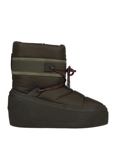 Maison Margiela Man Ankle Boots Military Green Size 10 Textile Fibers In Green