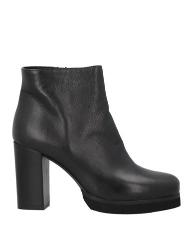J D Julie Dee Woman Ankle Boots Black Size 5 Leather In Black