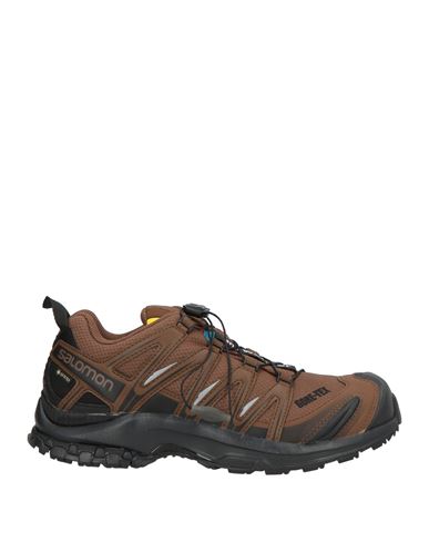 Salomon Man Ankle Boots Brown Size 8 Textile Fibers In Brown