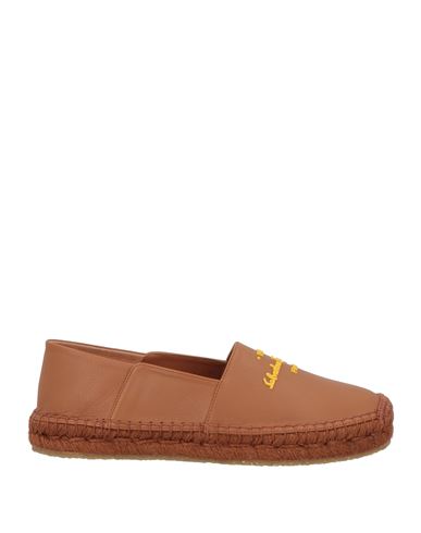 Ferragamo Woman Espadrilles Tan Size 6.5 Leather In Brown