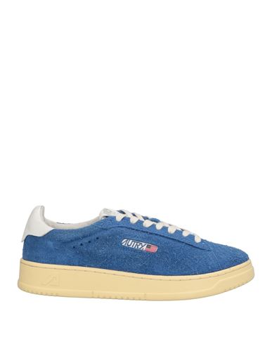 Autry Man Sneakers Azure Size 9 Leather, Textile Fibers In Blue