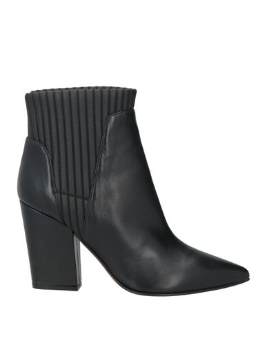 Sergio Rossi Woman Ankle Boots Black Size 7.5 Leather In Black