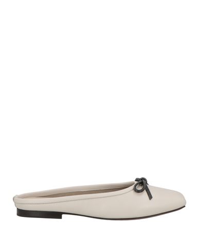 Brunello Cucinelli Woman Mules & Clogs Light Grey Size 8 Leather In Gray