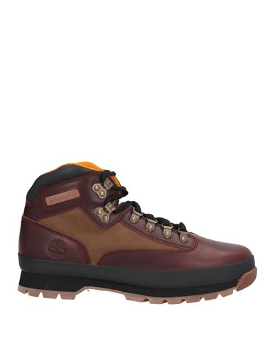 Timberland Man Ankle Boots Brown Size 9 Leather, Textile Fibers In Brown