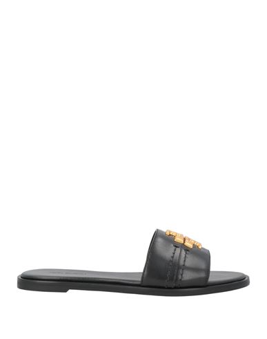 Tory Burch Woman Sandals Black Size 8 Calfskin In Black