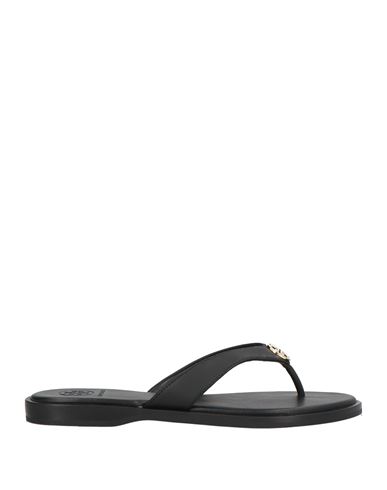 Tory Burch Woman Thong Sandal Black Size 6.5 Calfskin In Black