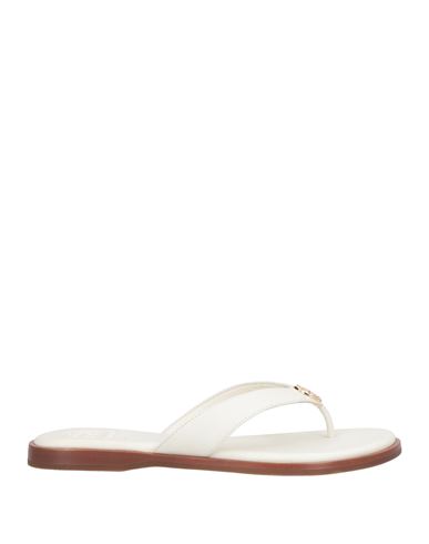 Tory Burch Woman Thong Sandal White Size 5.5 Calfskin In White