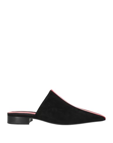 Ferragamo Patent Stripe Leather Mule In Black