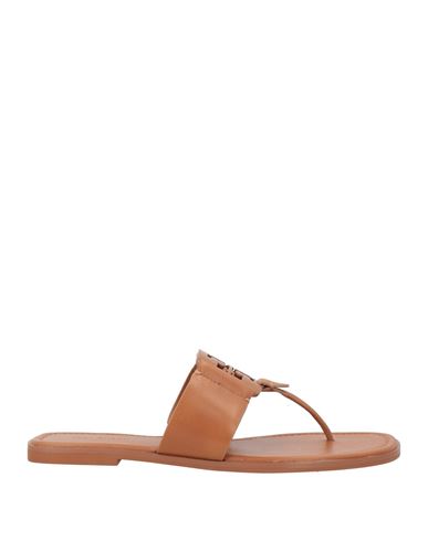 Tory Burch Woman Thong Sandal Camel Size 9.5 Leather In Neutral
