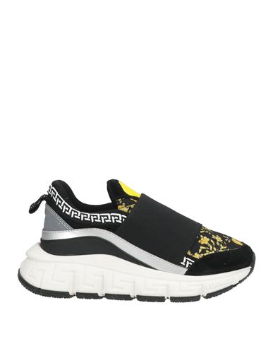Versace Young Toddler Sneakers Black Size 10c Synthetisches Material In Black