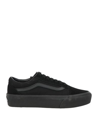 Vans Woman Sneakers Black Size 7 Leather In Black
