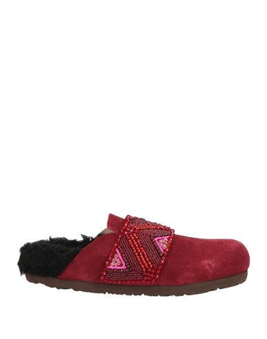 Maliparmi Malìparmi Woman Mules & Clogs Brick Size 6 Leather, Textile Fibers In Red