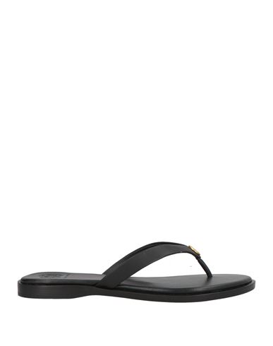 Tory Burch Woman Thong Sandal Black Size 6.5 Calfskin In Black
