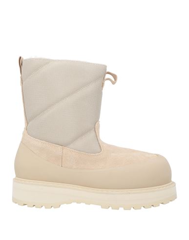 Diemme Woman Ankle Boots Beige Size 8 Leather, Textile Fibers In Nude
