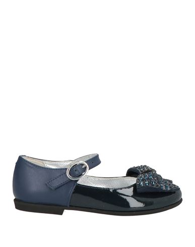 Monnalisa Toddler Girl Ballet Flats Midnight Blue Size 10c Calfskin In Blue