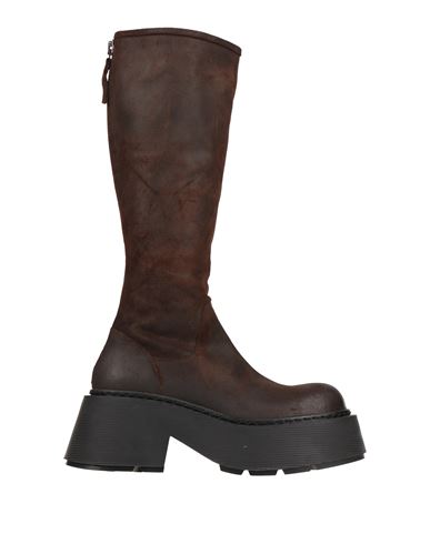 Vic Matie Vic Matiē Woman Boot Dark Brown Size 7 Leather In Brown