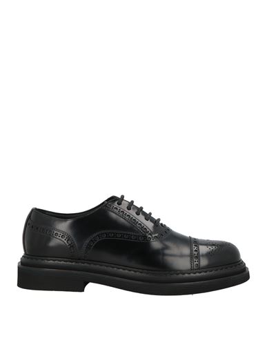 Dolce & Gabbana Man Lace-up Shoes Black Size 11 Calfskin In Black