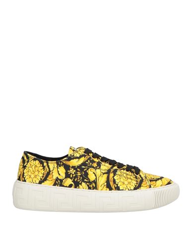 Versace Woman Sneakers Black Size 11 Textile Fibers In Black