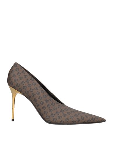 Balmain Woman Pumps Brown Size 8 Polyurethane, Polyethylene, Cotton