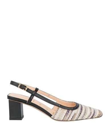 Matteo Pitti Bologna Woman Pumps Ivory Size 6 Leather, Textile Fibers In Multi