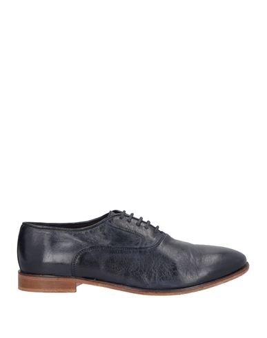 Jp/david Man Lace-up Shoes Navy Size 11 Leather In Blue