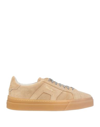Santoni Double Buckle Sneaker Woman Sneakers Sand Size 6 Leather In Neutral