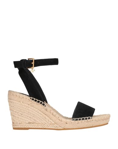 Tory Burch Woman Espadrilles Black Size 8 Leather In Black