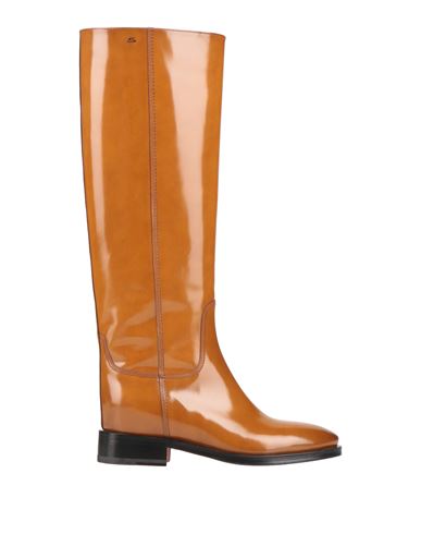 Santoni Woman Boot Tan Size 8 Leather In Brown