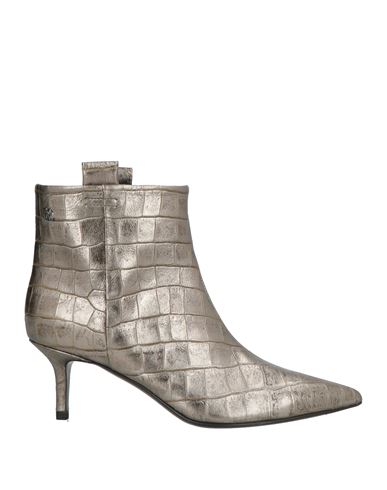 Fabi Woman Ankle Boots Bronze Size 8 Leather In Yellow