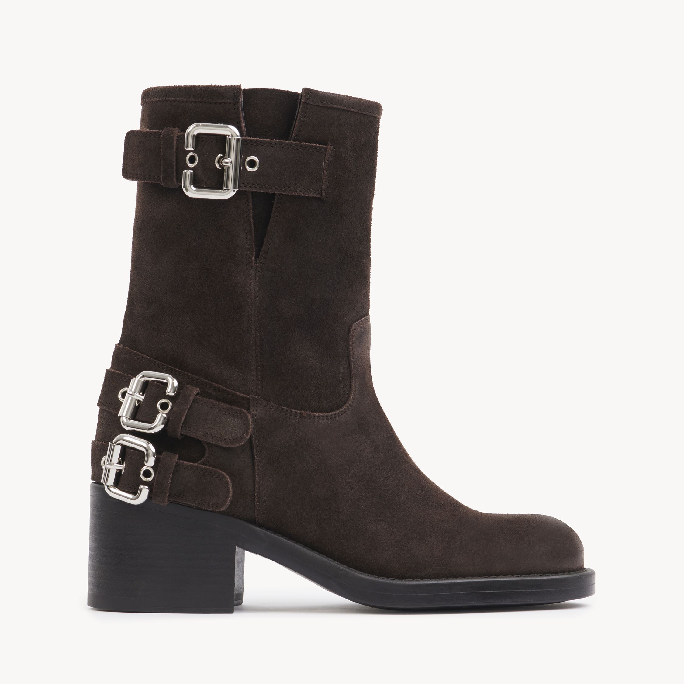 Chloé Dakota Ankle Boot Brown Size 10 100% Calf-skin Leather In Brown