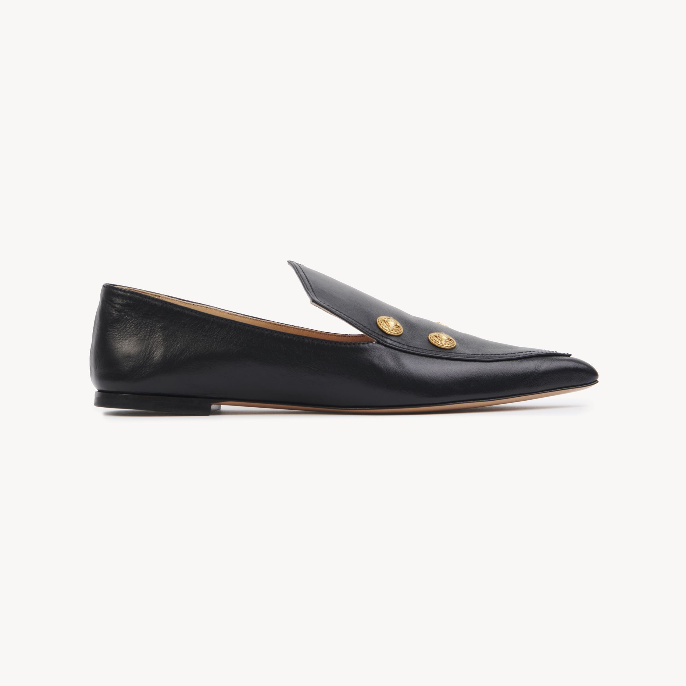 Chloé Agnes Loafer Black Size 7 100% Lambskin In Black