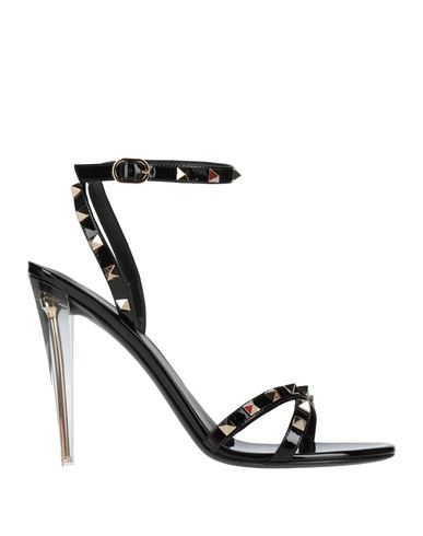 Valentino Garavani Woman Sandals Black Size 10 Leather In Black